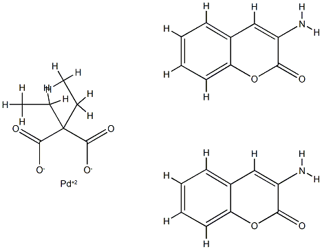 PALLADIUM(II),BIS(2-OXO-2H-1-BENZOPYRAN-3-YLAMMINE)(DIETHYLMALONATO)-,(Z) 结构式