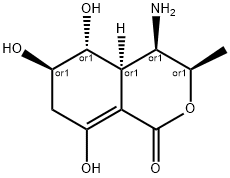 1H-2-Benzopyran-1-one,4-amino-3,4,4a,5,6,7-hexahydro-5,6,8-trihydroxy-3-methyl-,(3alpha,4alpha,4abta,5bta,6alpha)-(9CI) Structure