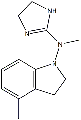 1H-Indol-1-amine,N-(4,5-dihydro-1H-imidazol-2-yl)-2,3-dihydro-N,4-dimethyl-(9CI) Structure