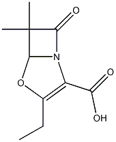 4-Oxa-1-azabicyclo[3.2.0]hept-2-ene-2-carboxylicacid,3-ethyl-6,6-dimethyl-7-oxo-(9CI) Struktur