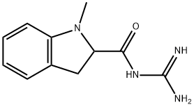 1H-Indole-2-carboxamide,N-(aminoiminomethyl)-2,3-dihydro-1-methyl-(9CI) Structure