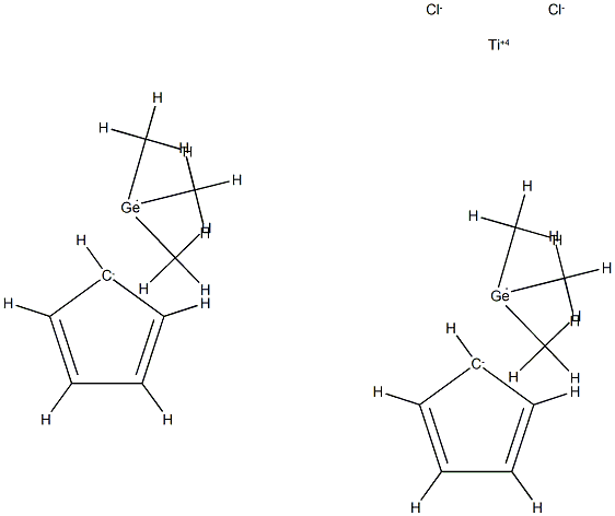Dichlorobis(trimethylgermyl-pi-cyclopentadienyl)titanium Structure
