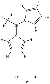 Titanium, dichloro(methylsilylenedi-pi-cyclopentadienyl)- Structure
