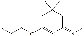 Methanamine, N-(5,5-dimethyl-3-propoxy-2-cyclohexen-1-ylidene)-, [N(Z)]- (9CI) Structure