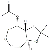 L-arabino-Hex-1-enitol,1,6-anhydro-2-deoxy-3,4-O-(1-methylethylidene)-,acetate(9CI) 化学構造式
