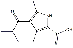1H-Pyrrole-2-carboxylicacid,3,5-dimethyl-4-(2-methyl-1-oxopropyl)-(9CI) Structure
