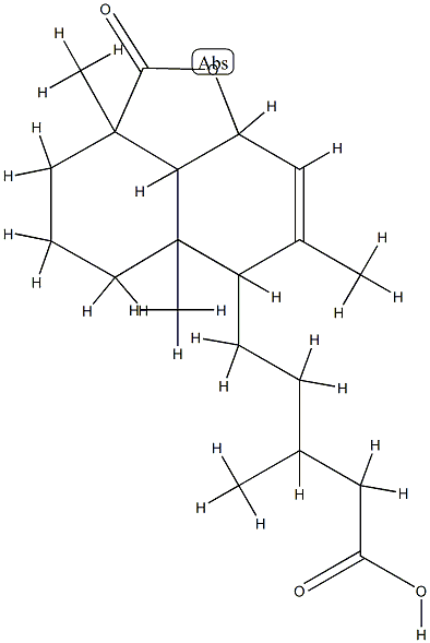 2a,3,4,5,5a,6,8a,8b-Octahydro-β,2a,5a,7-tetramethyl-2-oxo-2H-naphtho[1,8-bc]furan-6-pentanoic acid Struktur