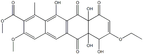 3-demethoxy-3-ethoxytetracenomycin C Struktur