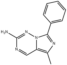 Imidazo[5,1-f][1,2,4]triazin-2-amine, 5-methyl-7-phenyl- (9CI) Structure