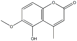 2H-1-Benzopyran-2-one,5-hydroxy-6-methoxy-4-methyl-(9CI) Structure