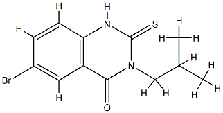 6-溴-3-异丁基-2-硫代-2,3-二氢喹唑啉-4(1H)-酮, 795290-90-3, 结构式