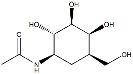 D-epi-Inositol, 1-(acetylamino)-1,2,3-trideoxy-3-(hydroxymethyl)- (9CI) Struktur