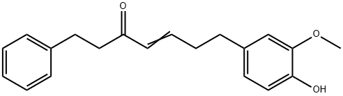7-(4-羟基-3-甲氧基苯基)-1-苯基-4-庚烯-3-酮, 79559-60-7, 结构式