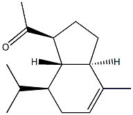 1-[(2,3,3aα,6,7,7aβ-Hexahydro-4-methyl-7β-isopropyl-1H-indene)-1β-yl]ethanone Structure