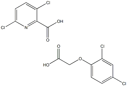 2-Pyridinecarboxylic acid, 3,6-dichloro-, mixt. with (2,4-dichlorophen oxy)acetic acid Structure