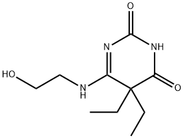 2,4(3H,5H)-Pyrimidinedione,5,5-diethyl-6-[(2-hydroxyethyl)amino]-(9CI) Structure