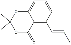 4H-1,3-Benzodioxin-4-one,2,2-dimethyl-5-(1E)-1-propenyl-(9CI) Struktur