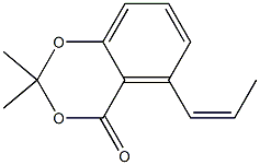 4H-1,3-Benzodioxin-4-one,2,2-dimethyl-5-(1Z)-1-propenyl-(9CI) Structure