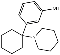 3-hydroxyphencyclidine 化学構造式