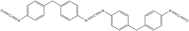 N,N'-甲四基二[4-[(4-异氰酸根合苯基)甲基]-苯胺 结构式