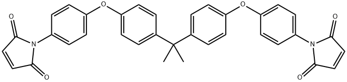 2,2-ビス[4-(4-マレイミドフェノキシ)フェニル]プロパン 化学構造式