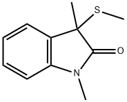 2H-Indol-2-one,1,3-dihydro-1,3-dimethyl-3-(methylthio)-(9CI) Structure