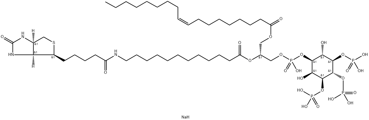 1-oleoyl-2-[12-biotinyl(aMinododecanoyl)]-sn-glycero-3-phosphoinositol-3,4,5-trisphosphate (sodiuM salt) Struktur