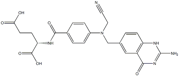 N(10)-(cyanomethyl)-5,8-dideazafolic acid Structure