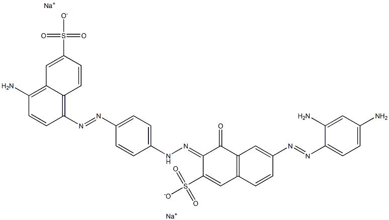 disodium 3-[[4-[[4-amino-6(or 7)-sulphonatonaphthyl]azo]phenyl]azo]-6-[(2,4-diaminophenyl)azo]-4-hydroxynaphthalene-2-sulphonate Structure
