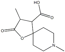 1-Oxa-8-azaspiro[4.5]decane-4-carboxylicacid,3,8-dimethyl-2-oxo-(8CI) 化学構造式