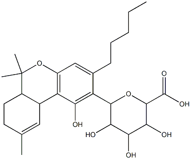 4'-(beta-D-glucopyranosyluronic acid)-delta(1)-tetrahydrocannabinol Structure