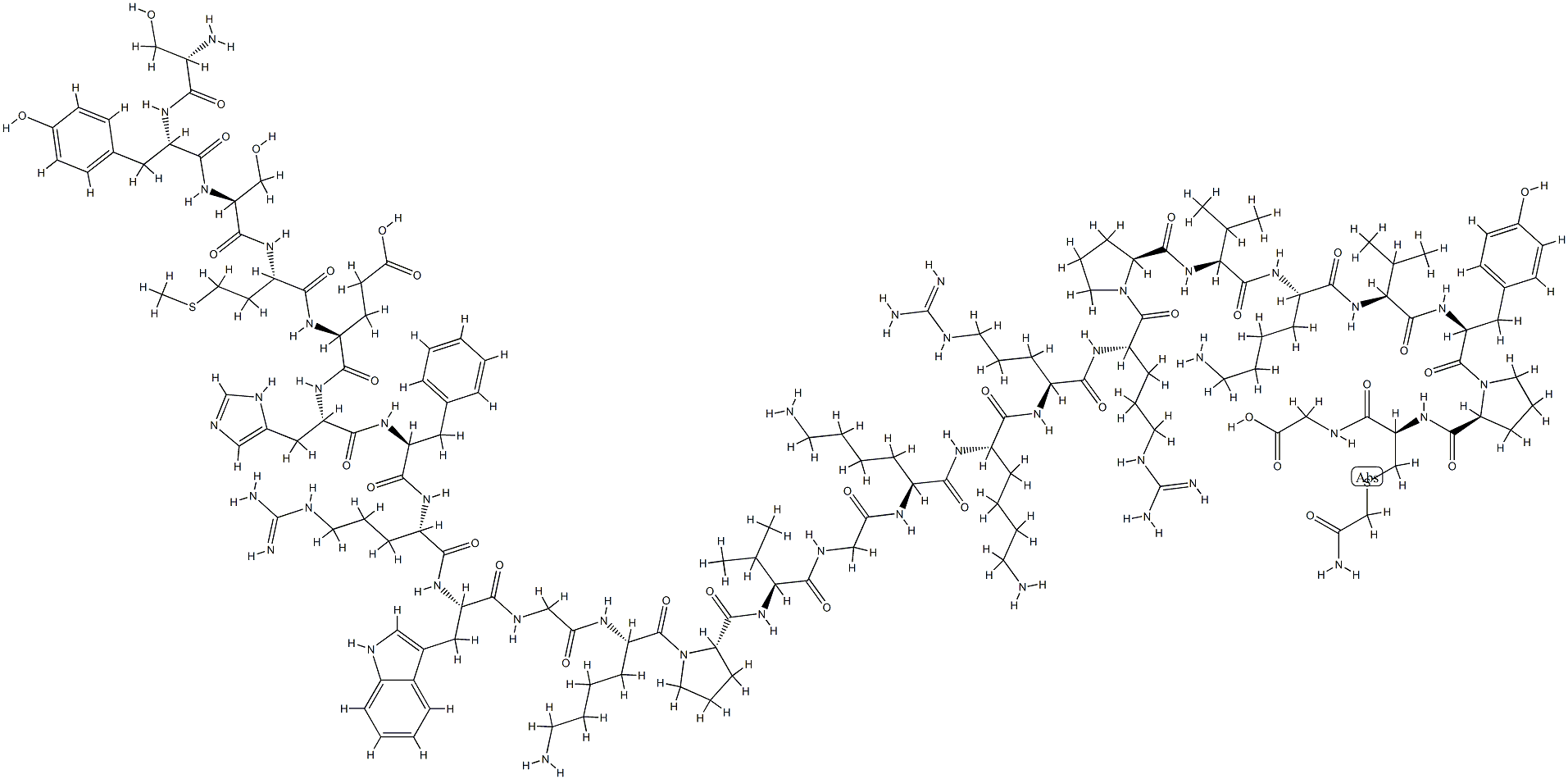 ACTH (1-26), Cys-carboxamidomethyl(25)- Structure