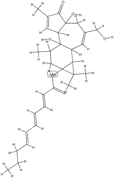12-deoxyphorbol-13-(2,4,6-decatrienate) Structure