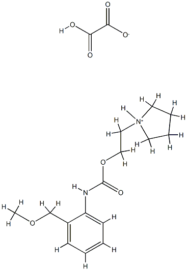 2-hydroxy-2-oxo-acetate, 2-(2,3,4,5-tetrahydropyrrol-1-yl)ethyl N-[2-( methoxymethyl)phenyl]carbamate Structure