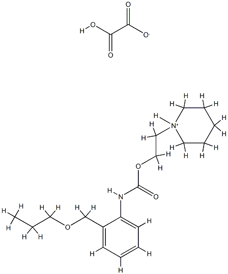 2-hydroxy-2-oxo-acetate, 2-(3,4,5,6-tetrahydro-2H-pyridin-1-yl)ethyl N -[2-(propoxymethyl)phenyl]carbamate Structure