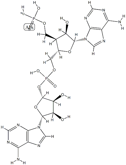 adenyl-5'-O-phosphorothioate-(3'-5')adenosine Structure