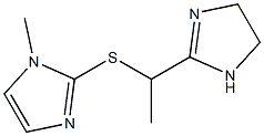 2-Imidazoline,2-[1-[(1-methylimidazol-2-yl)thio]ethyl]-(8CI) Struktur