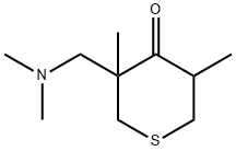 4H-Thiopyran-4-one,3-[(dimethylamino)methyl]tetrahydro-3,5-dimethyl-(8CI) Struktur