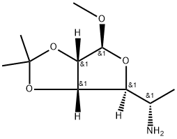 Allofuranoside, methyl 5-amino-5,6-dideoxy-2,3-O-isopropylidene-, ba-L- (8CI) Struktur