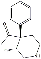 Ketone, methyl 3-methyl-4-phenyl-4-piperidyl, cis-(- (8CI) Structure