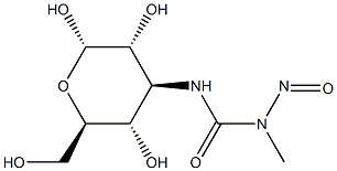 3-(3-メチル-3-ニトロソウレイド)-3-デオキシ-α-D-グルコピラノース 化学構造式