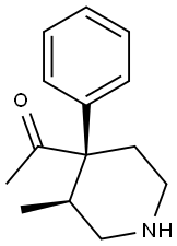 Ketone, methyl 3-methyl-4-phenyl-4-piperidyl, trans-(- (8CI) Structure