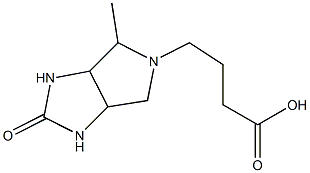 Pyrrolo[3,4-d]imidazole-5(1H)-butyric acid, hexahydro-4-methyl-2-oxo-, stereoisomer (8CI) 结构式