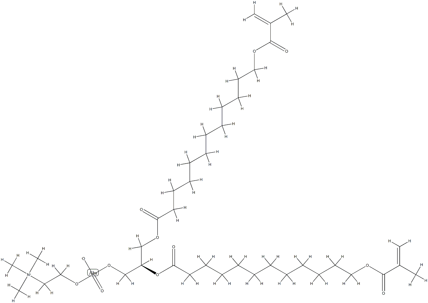 bis(1,2-(methacryloyloxy)dodecanoyl)phosphatidylcholine Structure