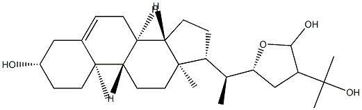 (22R,24ξ)-22,28-Epoxyergost-5-ene-3β,25,28-triol Structure