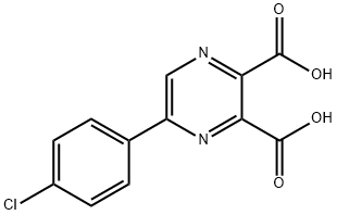 5-(4-Chloro-phenyl)-pyrazine-2,3-dicarboxylic acid Struktur