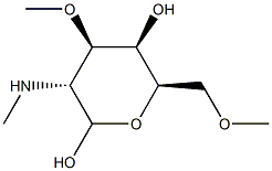 Galactopyranose, 2-deoxy-3,6-di-O-methyl-2-(methylamino)-, D- (8CI) Structure