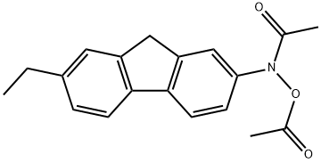 N-acetoxy-7-ethyl-N-2-acetylaminofluorene 化学構造式