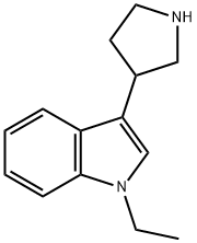 1H-Indole,1-ethyl-3-(3-pyrrolidinyl)-(9CI) 结构式