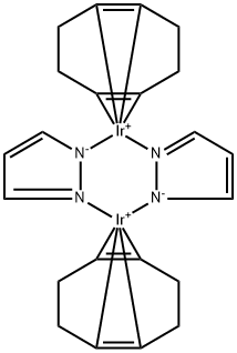 双(1,5-环辛二烯)双(1H-吡唑)二铱, 80462-13-1, 结构式